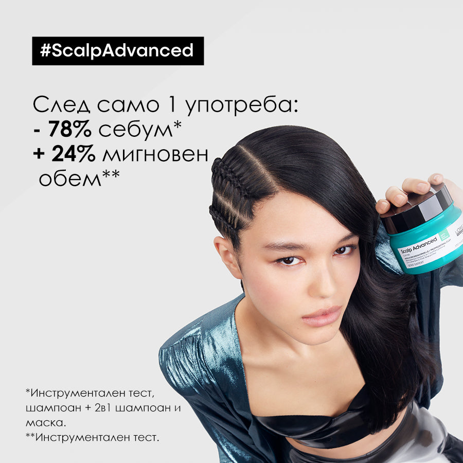 Грижа 2 в 1 шампоан и маска за скалп, склонен към омазняване L'Oréal Professionnel Serie Expert Scalp Advanced
