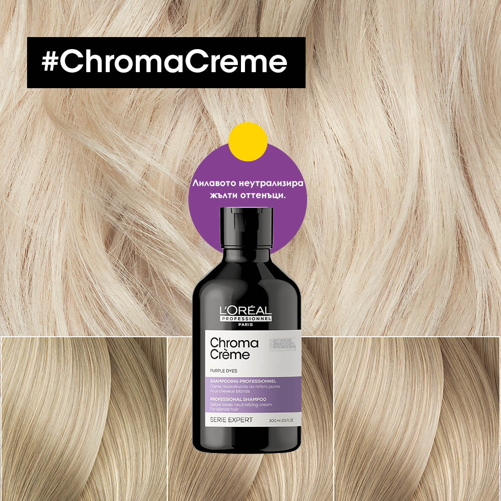 Неутрализиращ шампоан за руса и платинено руса коса L'Oréal Professionnel Serie Expert Chroma Crème