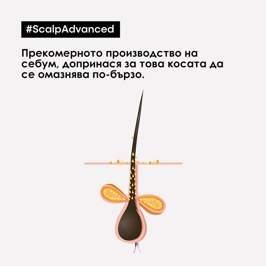 Шампоан, подходящ за скалп, склонен към омазняване L'Oréal Professionnel Serie Expert Scalp Advanced