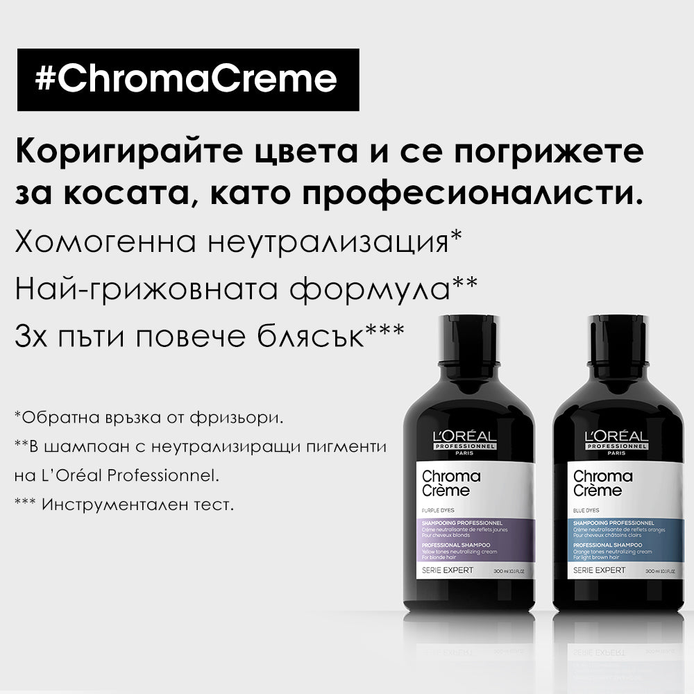 Неутрализиращ шампоан за кестенява коса L'Oréal Professionnel Serie Expert Chroma Crème
