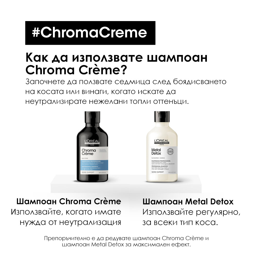 Неутрализиращ шампоан за кестенява коса L'Oréal Professionnel Serie Expert Chroma Crème