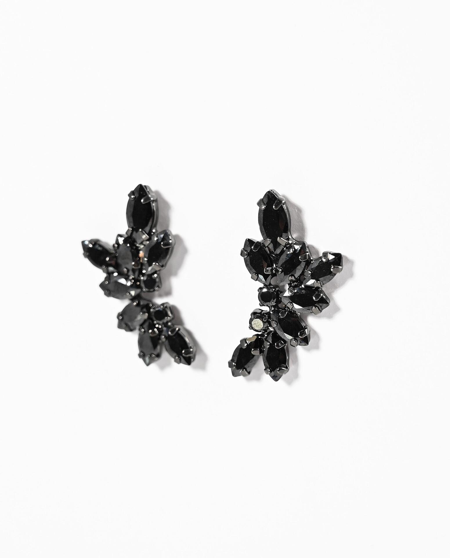 Черни обеци с цирконий Inky