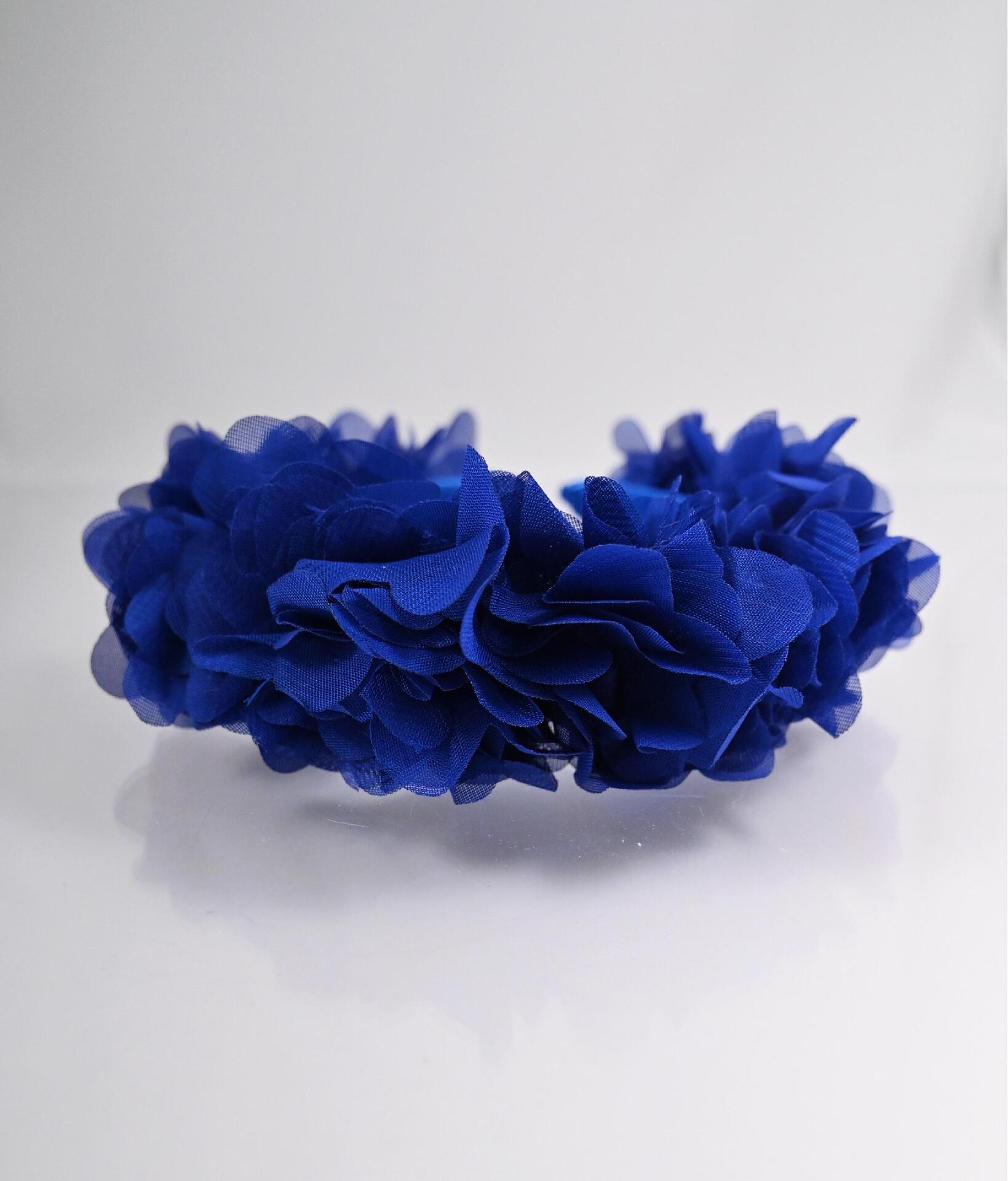Диадема: Dark Blue Light Flowers