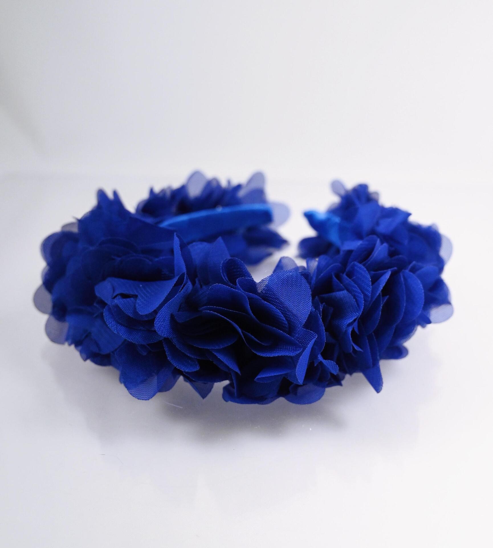 Диадема: Dark Blue Light Flowers