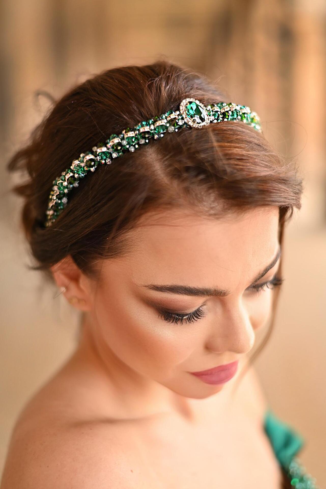 Диадема: Emerald - Silver