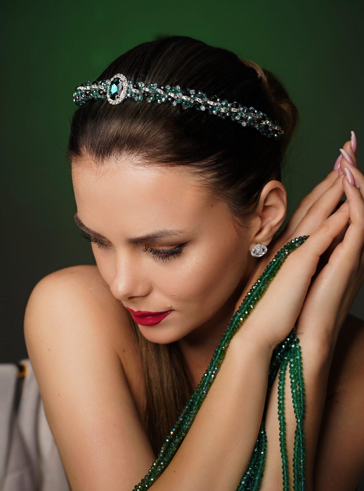 Диадема: Emerald - Silver
