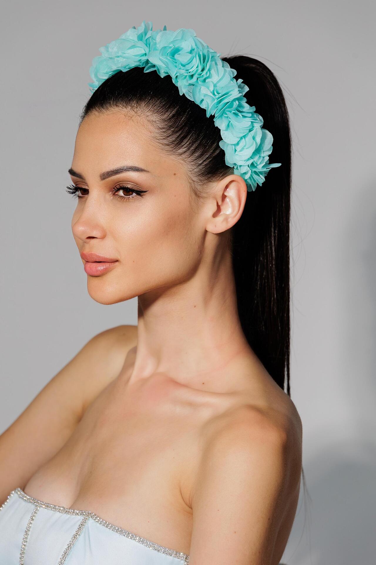 Диадема: Mint Light Flowers