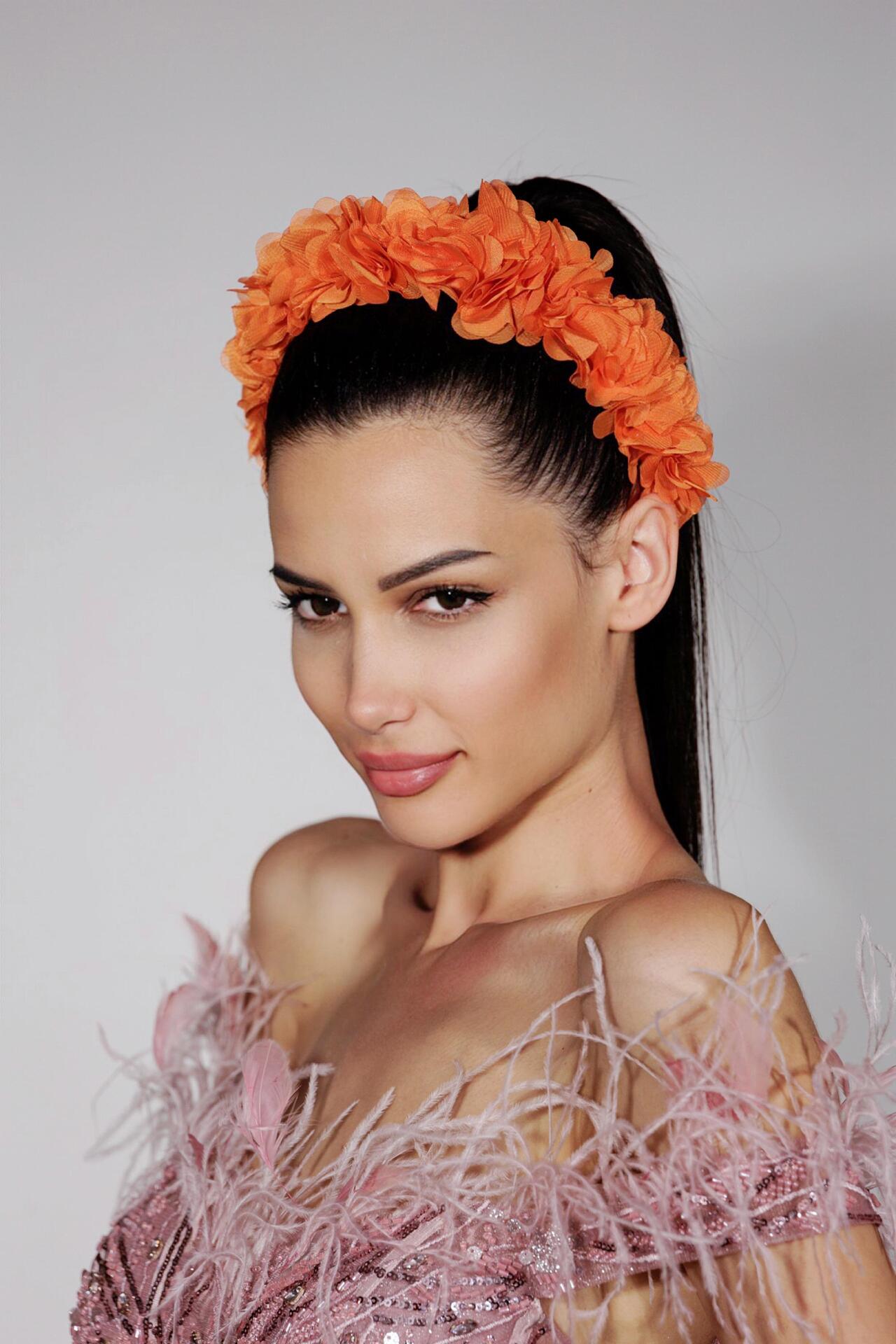 Диадема: Orange Light Flowers