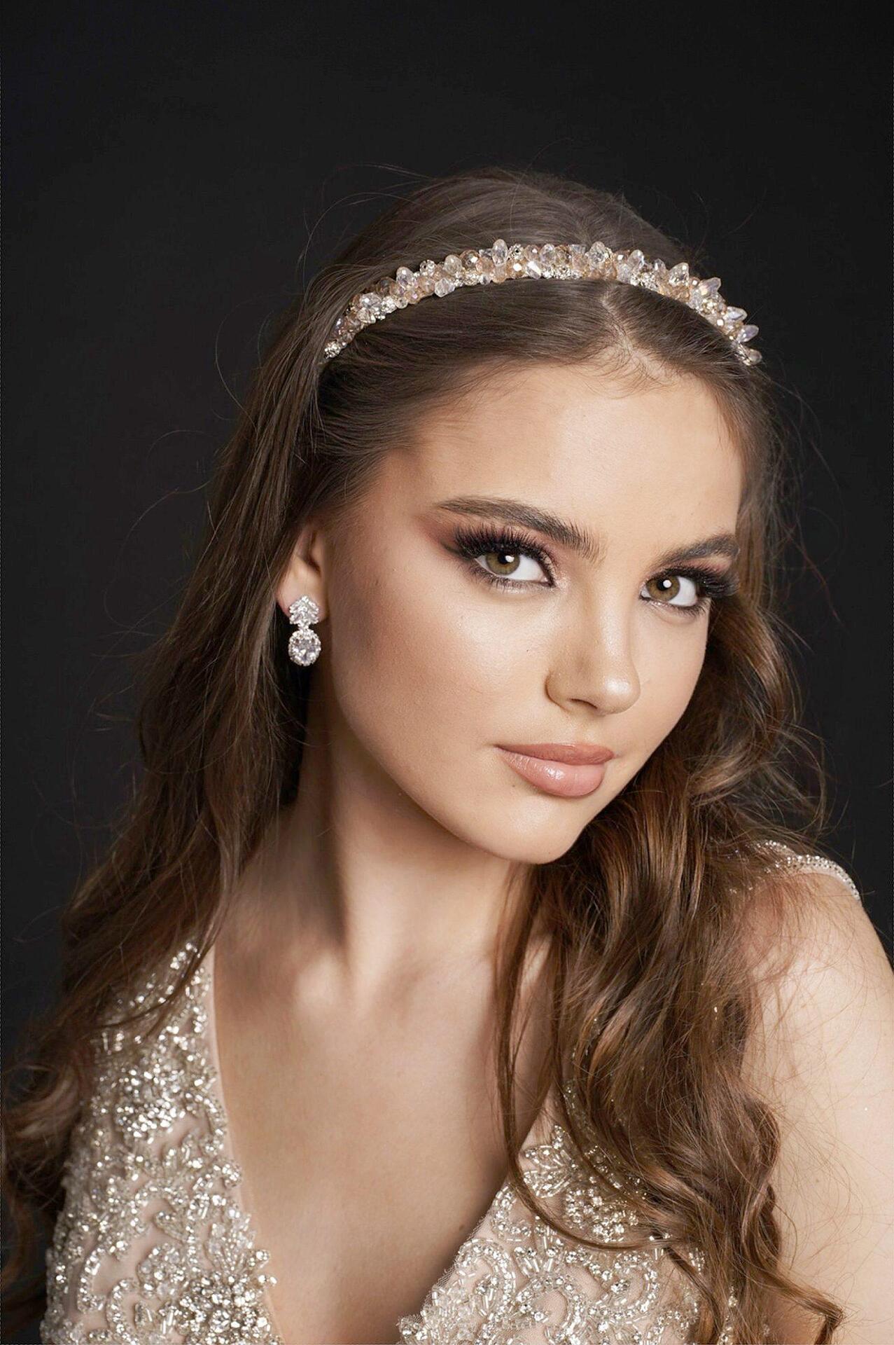 Диадема: Simona's bride crystals light