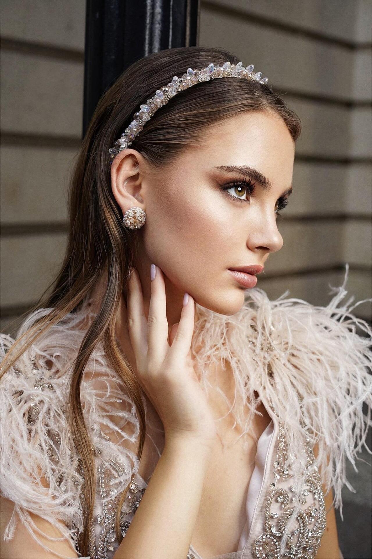 Диадема: Simona's bride crystals light
