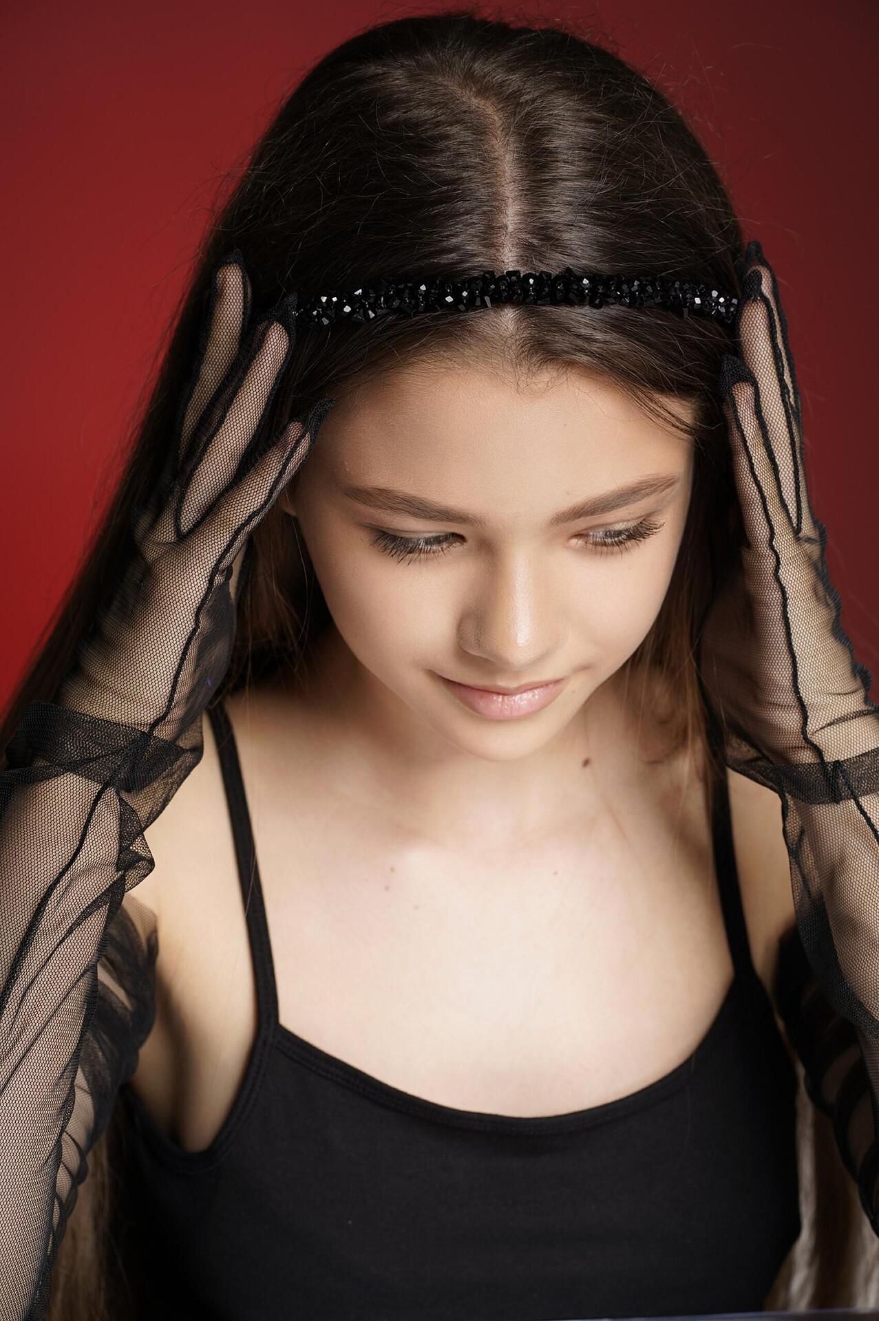 Диадема: Thin Black Tiara