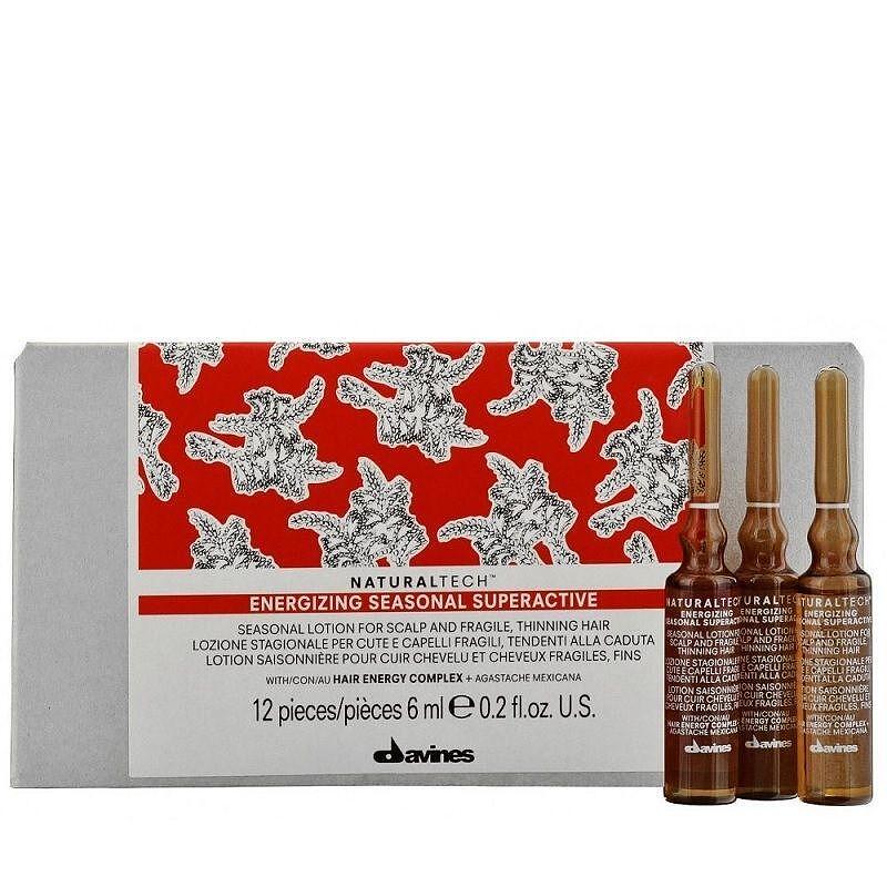 Енергизиращи ампули против косопад за всеки тип коса и скалп Davines Energizing Seasonal Superactive 12 х 6 мл