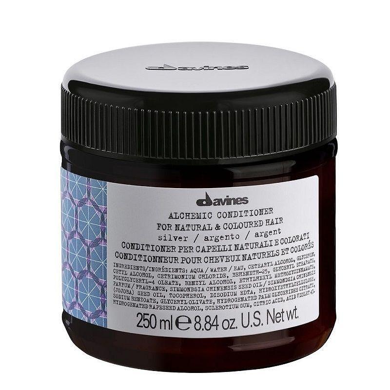 Подчертаващ цвета балсам на платинено руса или изсветлена коса Davines Alchemic conditioner Silver 250 мл