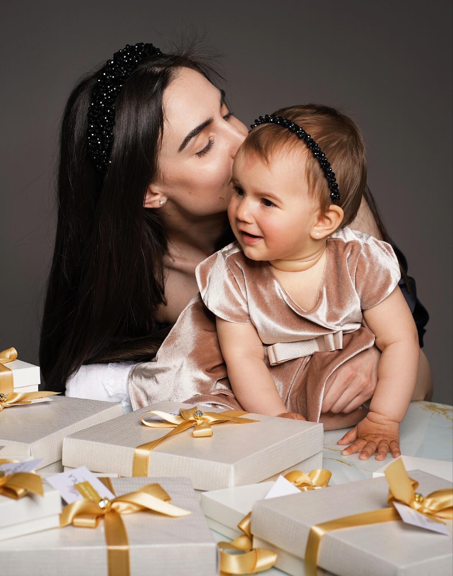 Комплект: Set Black Crystals for Me & Mom
