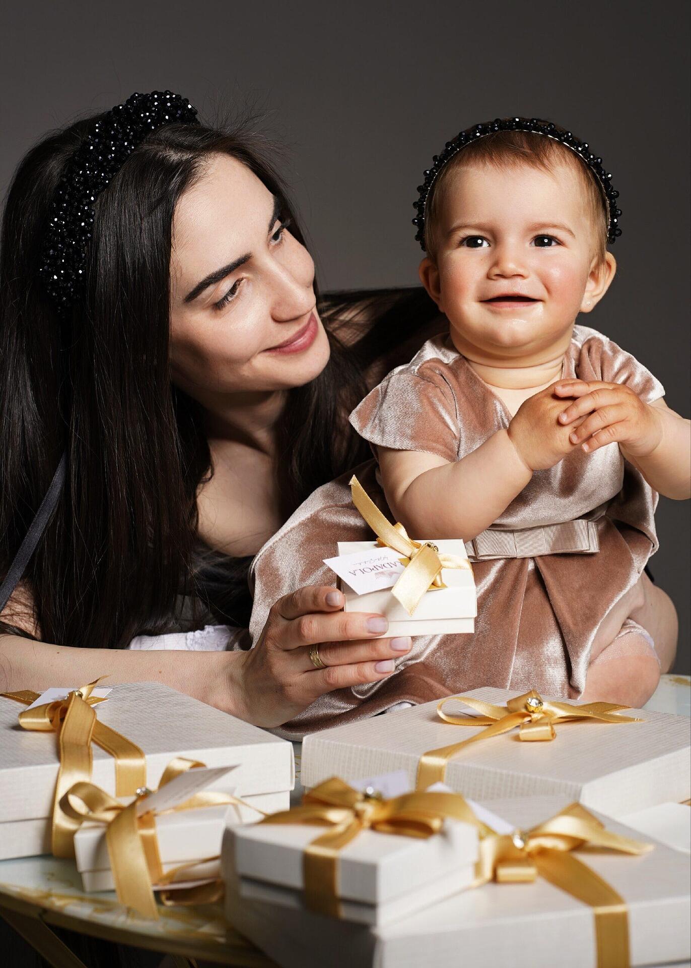 Комплект: Set Black Crystals for Me & Mom