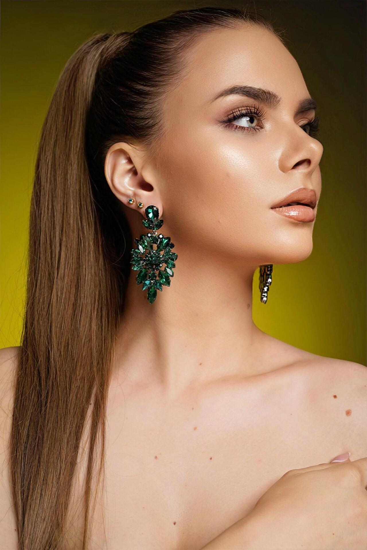 Обеци: Green Emerald Earrings