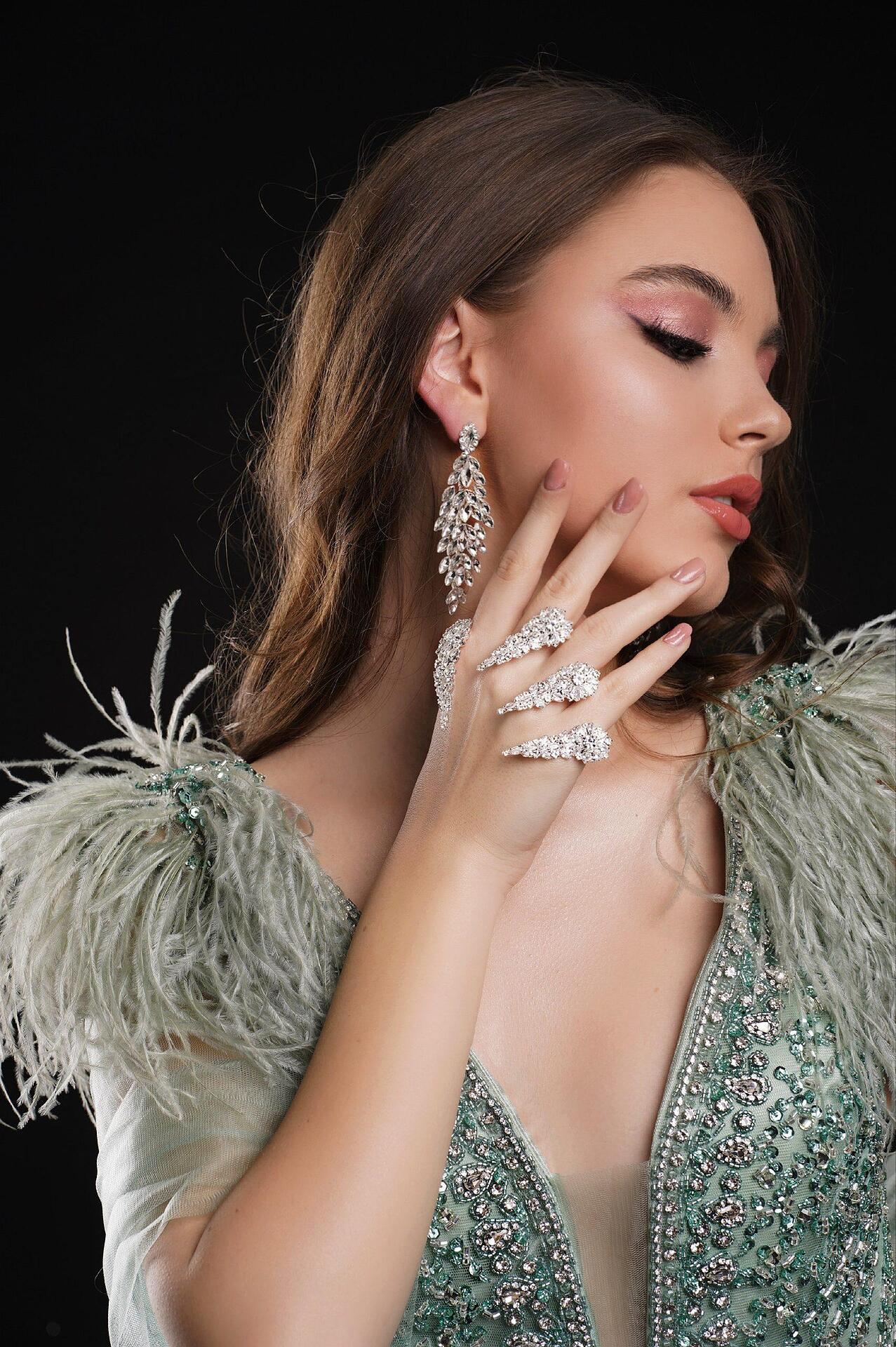 Обеци: Long Silver Earrings