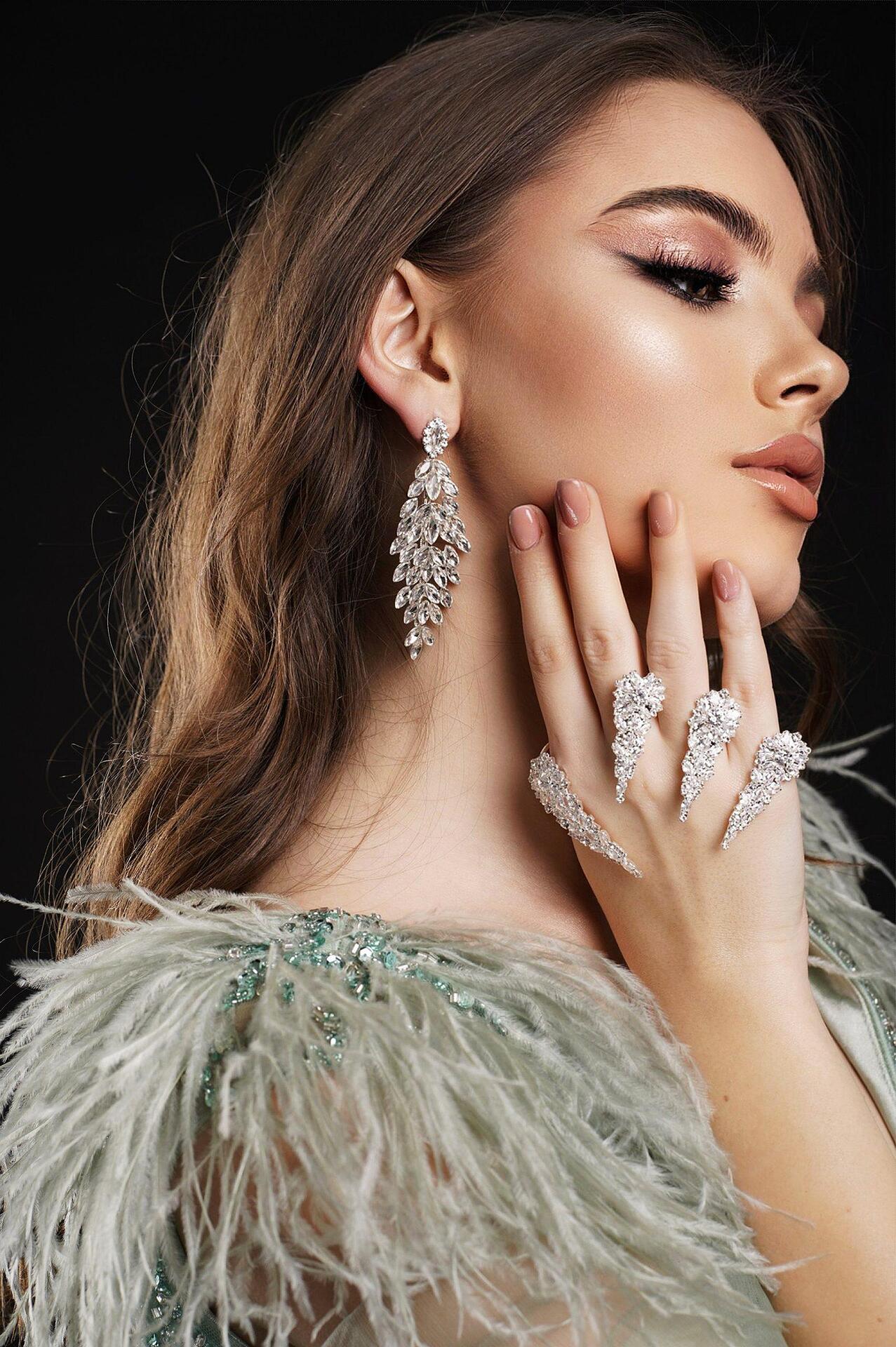 Обеци: Long Silver Earrings