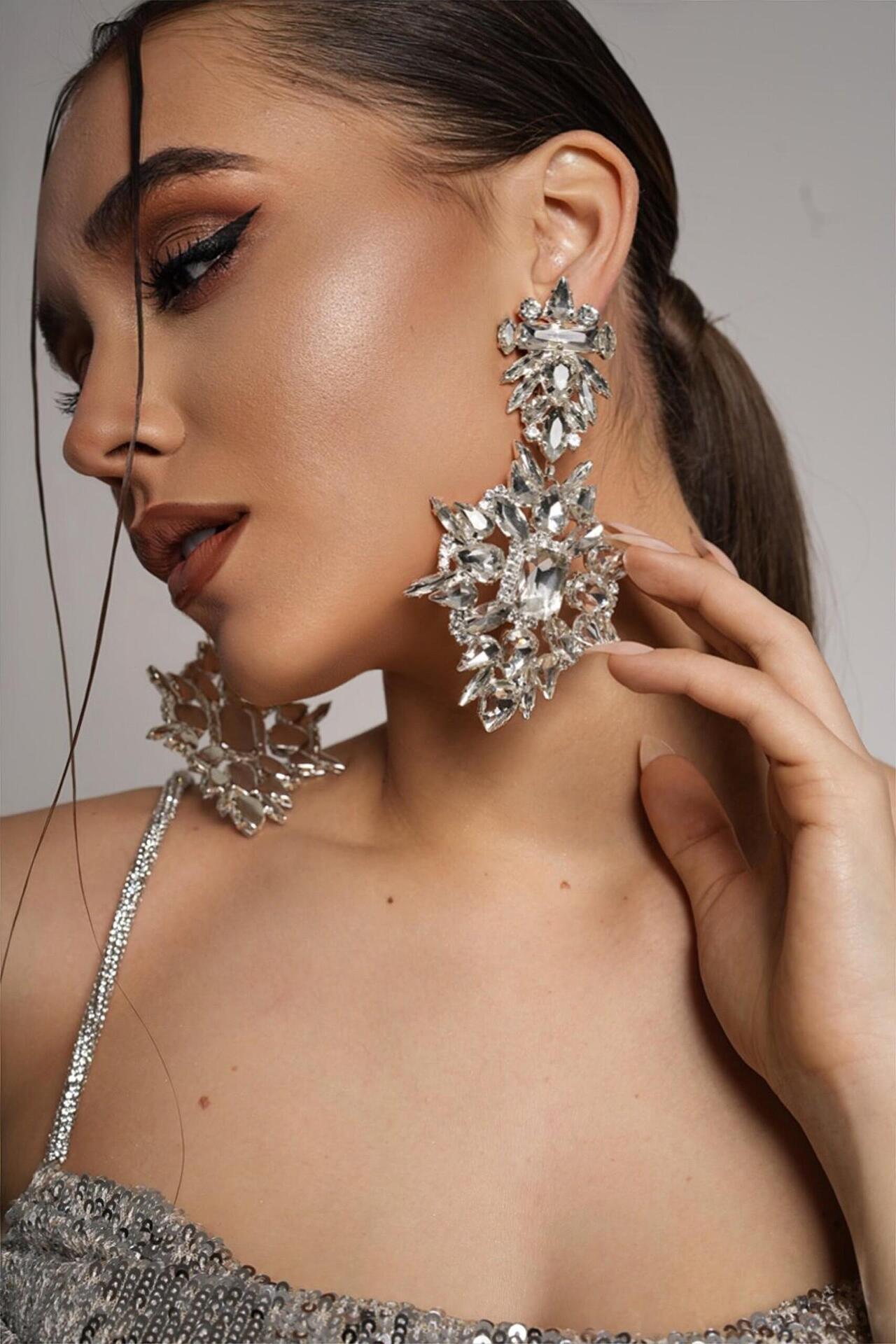 Обеци: MAXI Volume Silver Earrings